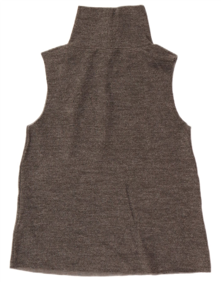 Colete feminino Zara UK 12 algodão cinza médio