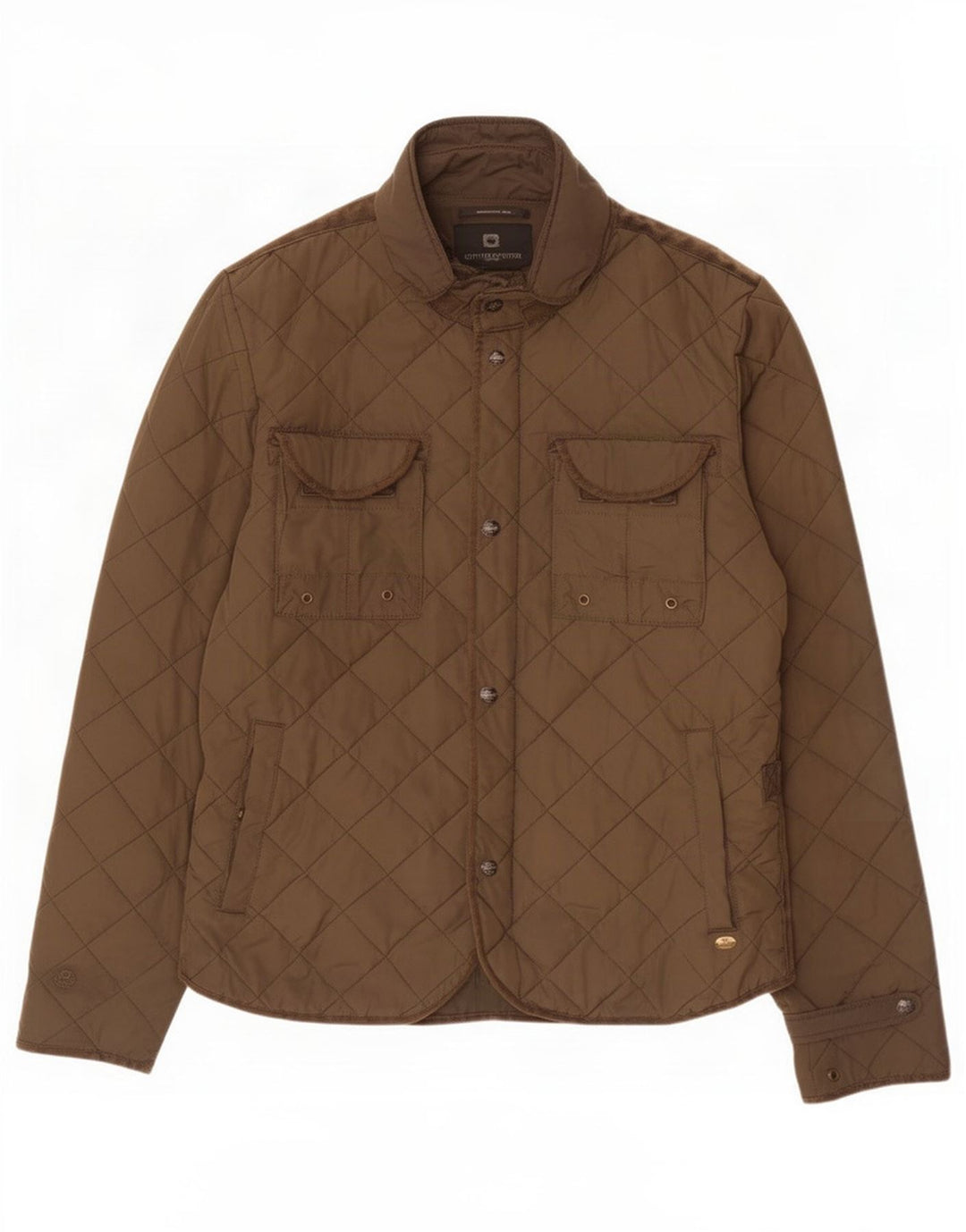 Jaqueta acolchoada masculina Scotch & Soda Reino Unido 40 grande poliéster cáqui