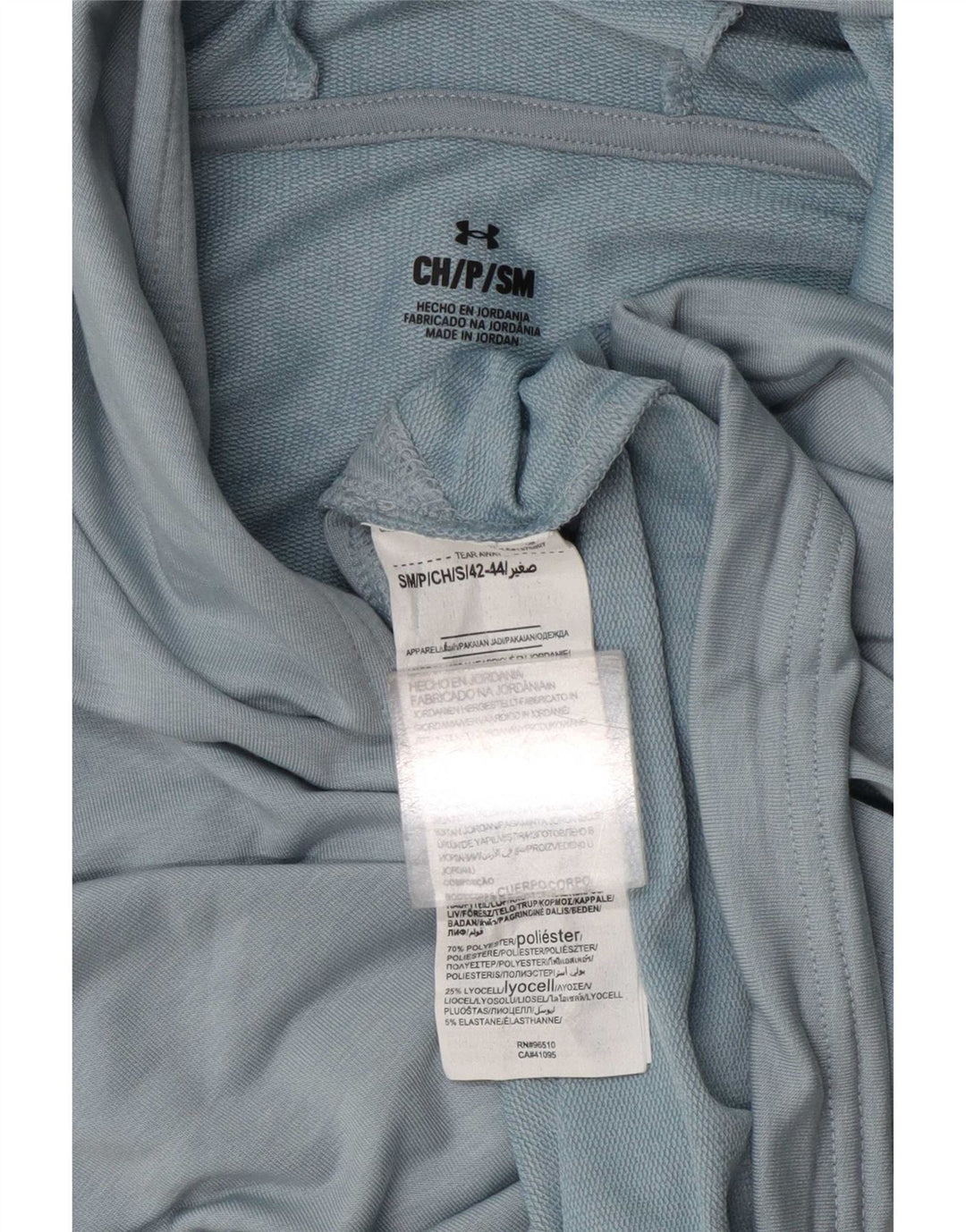 Under Armour Womens Crop Hooded Oversized Colete Top Reino Unido 10 Pequeno Azul