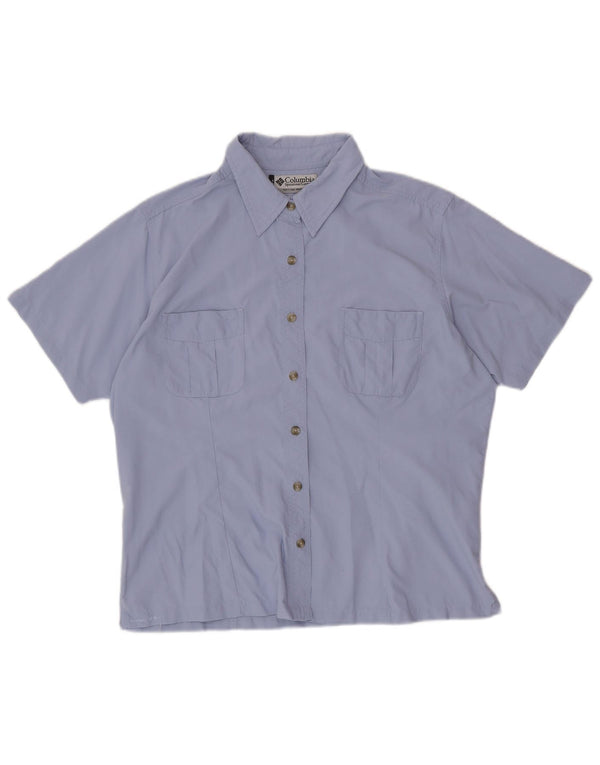 Camisa feminina de manga curta COLUMBIA UK 18 XL roxo nylon