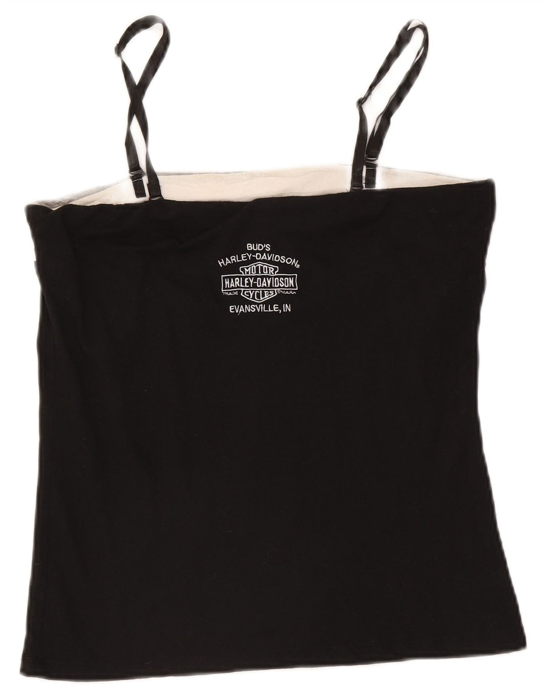 Camiseta feminina Harley Davidson com corte gráfico Reino Unido 14 grande algodão preto