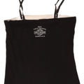 Camiseta feminina Harley Davidson com corte gráfico Reino Unido 14 grande algodão preto