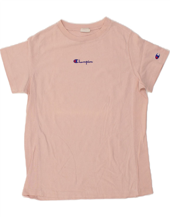 CHAMPION Womens T-Shirt Top UK 10 Small Pink Vintage Champion and Second-Hand Champion from Messina Hembry 