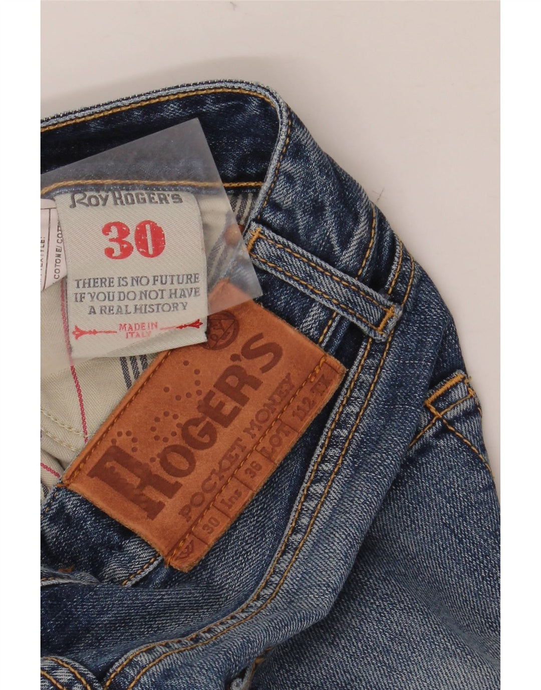 ROY ROGERS Jeans retos femininos W30 L32 algodão azul