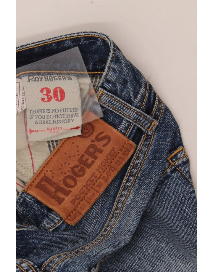 ROY ROGERS Jeans retos femininos W30 L32 algodão azul
