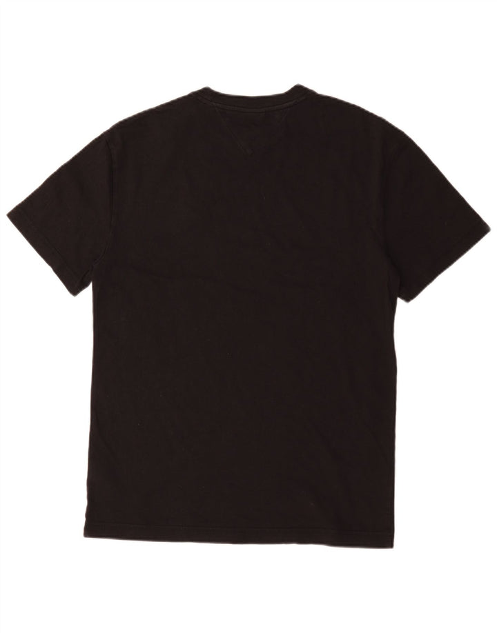 Camiseta masculina Tommy Hilfiger top pequeno algodão preto