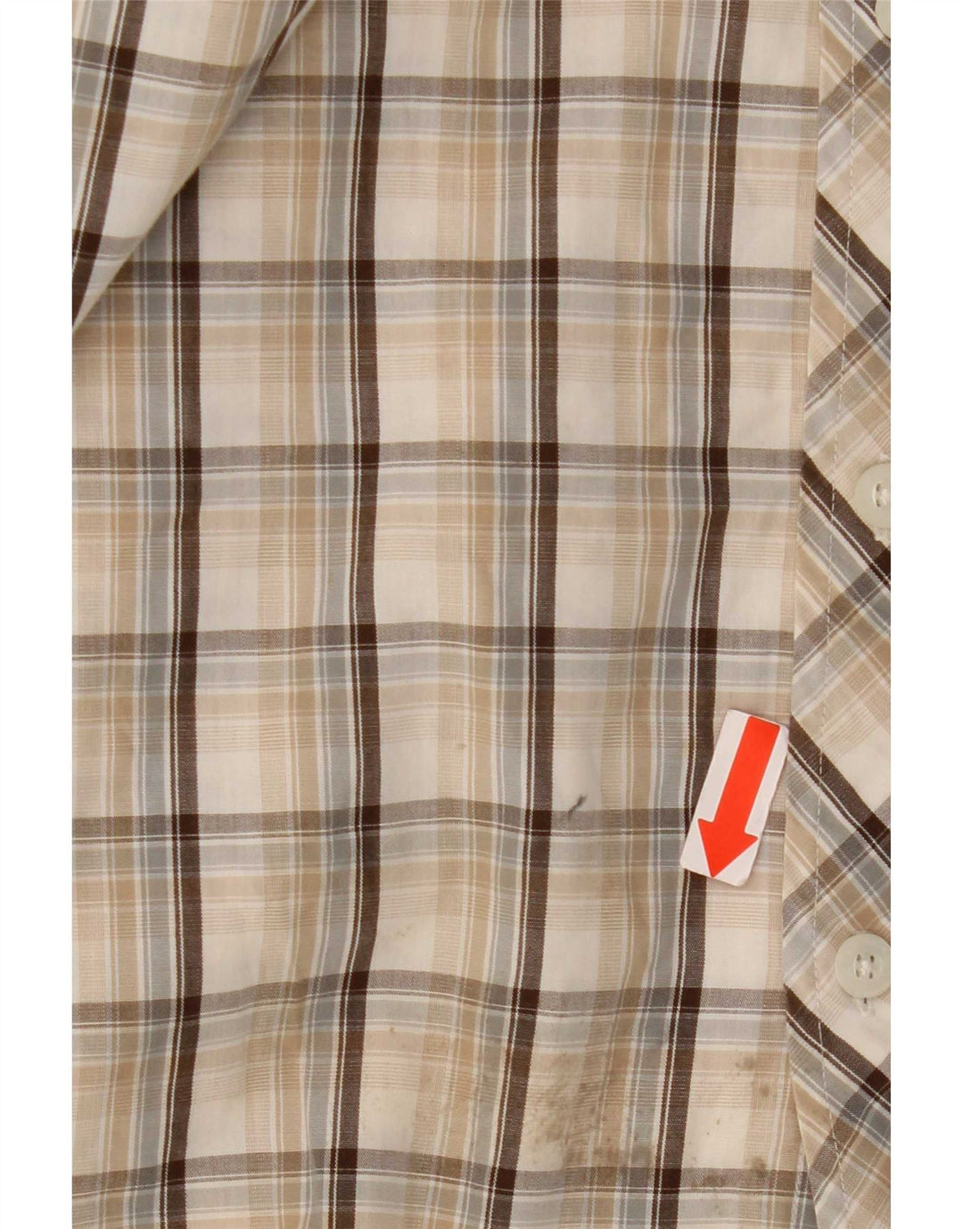 Camisa masculina Ben Sherman grande algodão xadrez bege