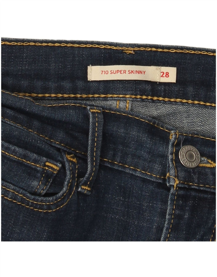 Calça jeans feminina Levi's 710 Super Skinny W28 L26 azul marinho