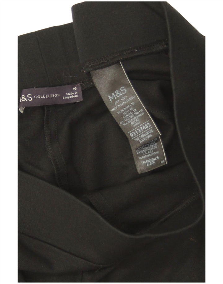 Leggings femininas Marks & Spencer UK 16 grandes viscose preta