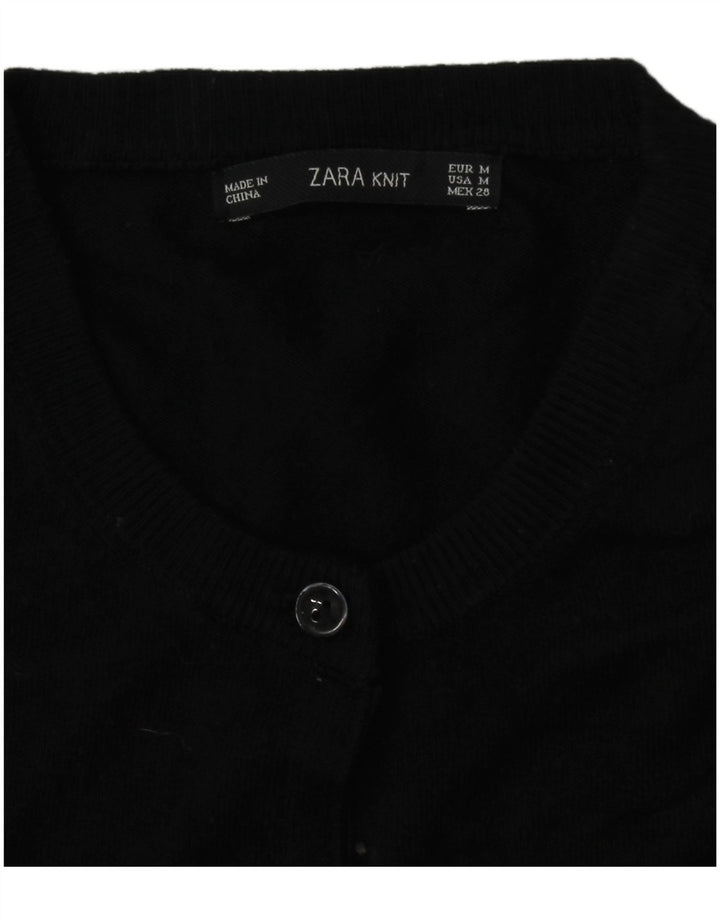 Suéter cardigã feminino Zara Reino Unido 14 médio preto