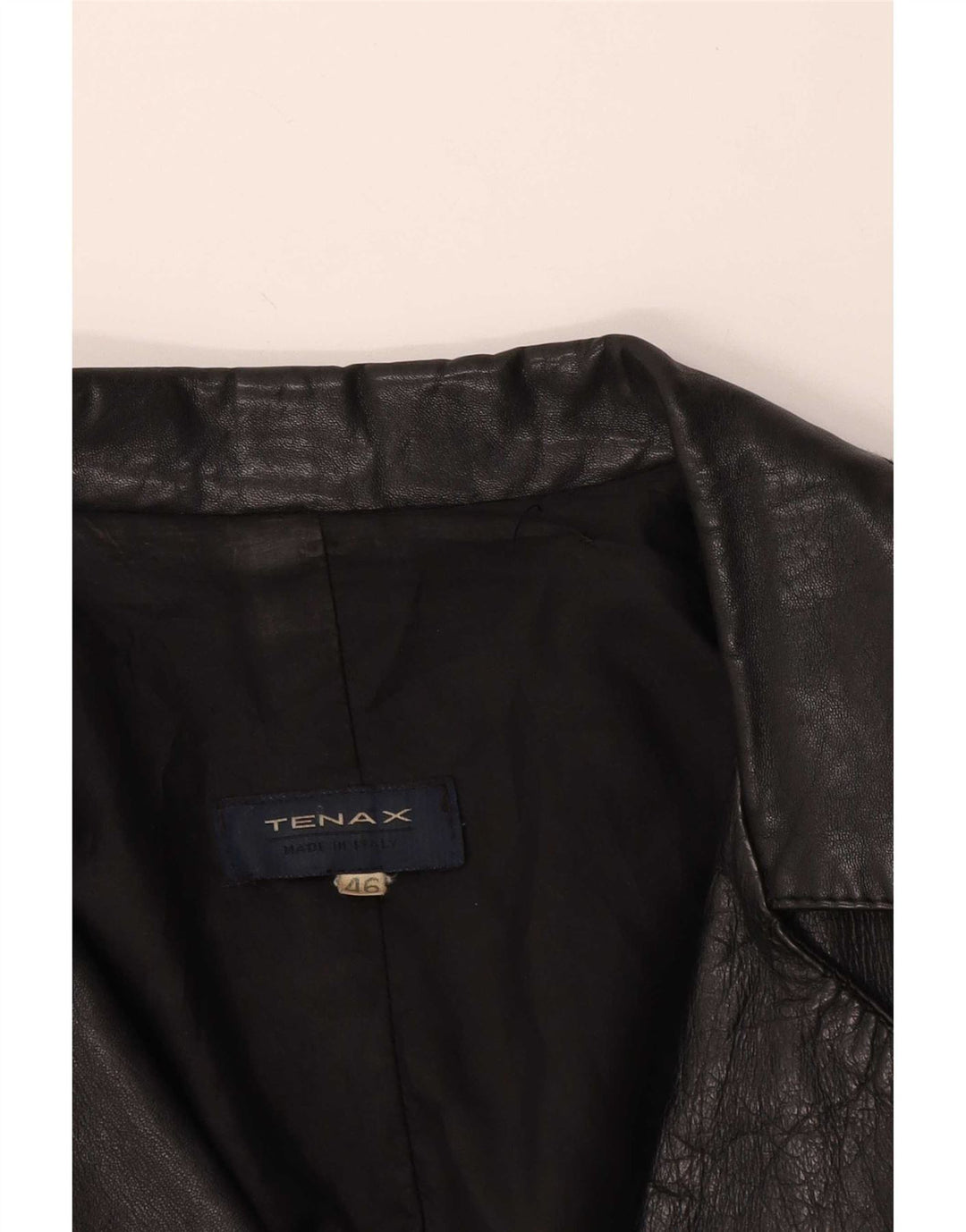Casaco de couro feminino Tenax IT 46 grande preto