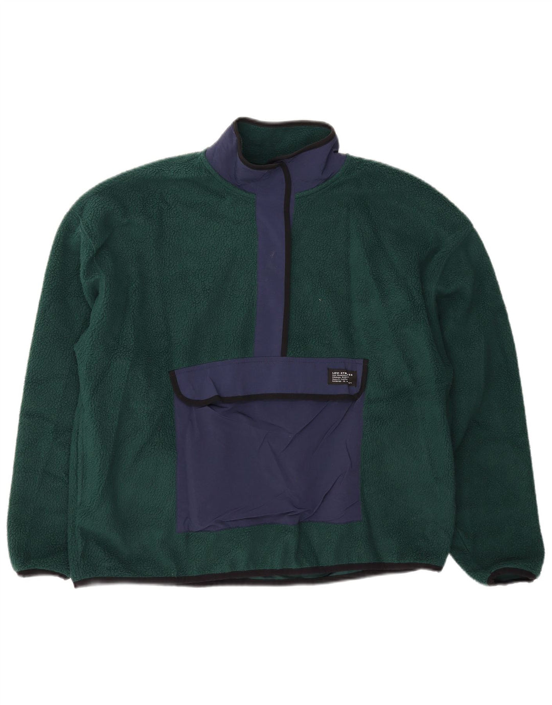 Suéter de lã oversized feminino Levi's Reino Unido 14 bloco colorido verde médio