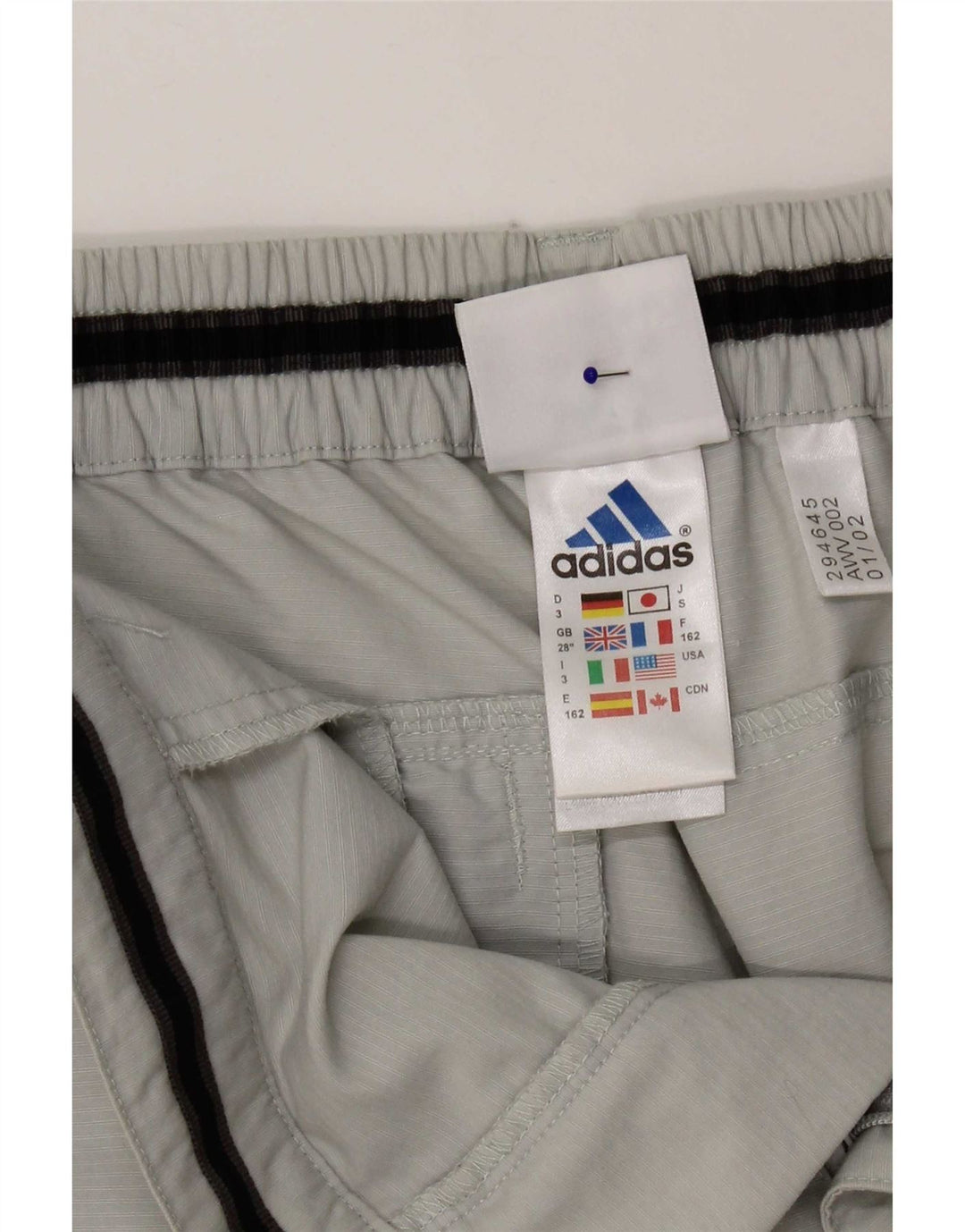 Calça Capri Feminina Adidas W28 L20 Cinza Poliamida