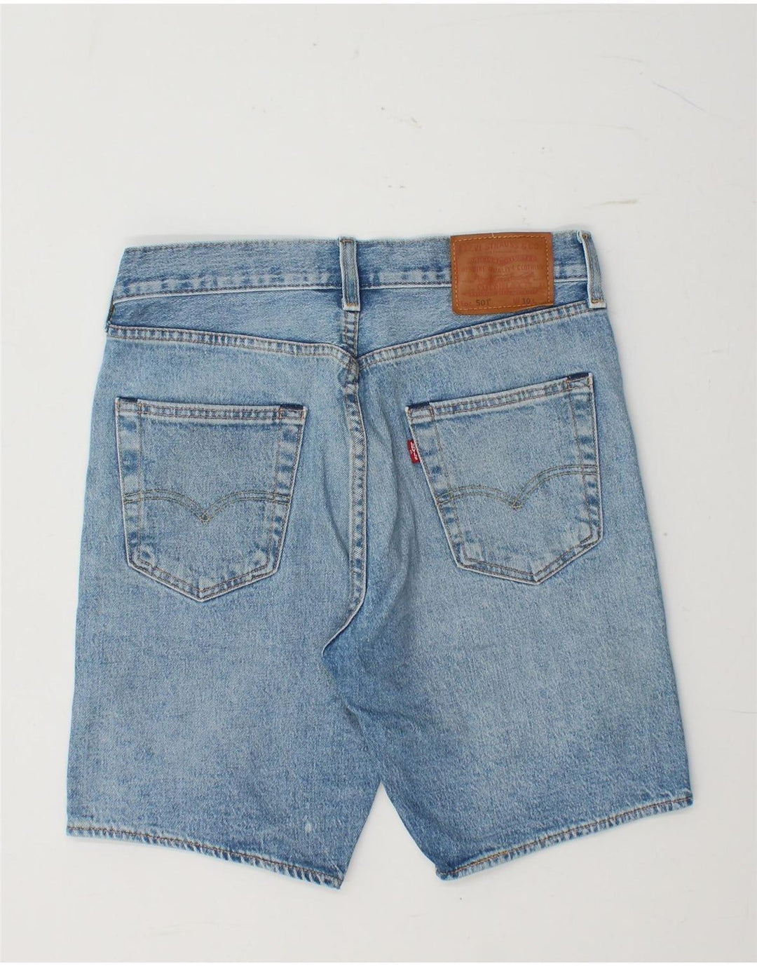 LEVI'S Masculino 501 Shorts Jeans W30 Algodão Azul Médio