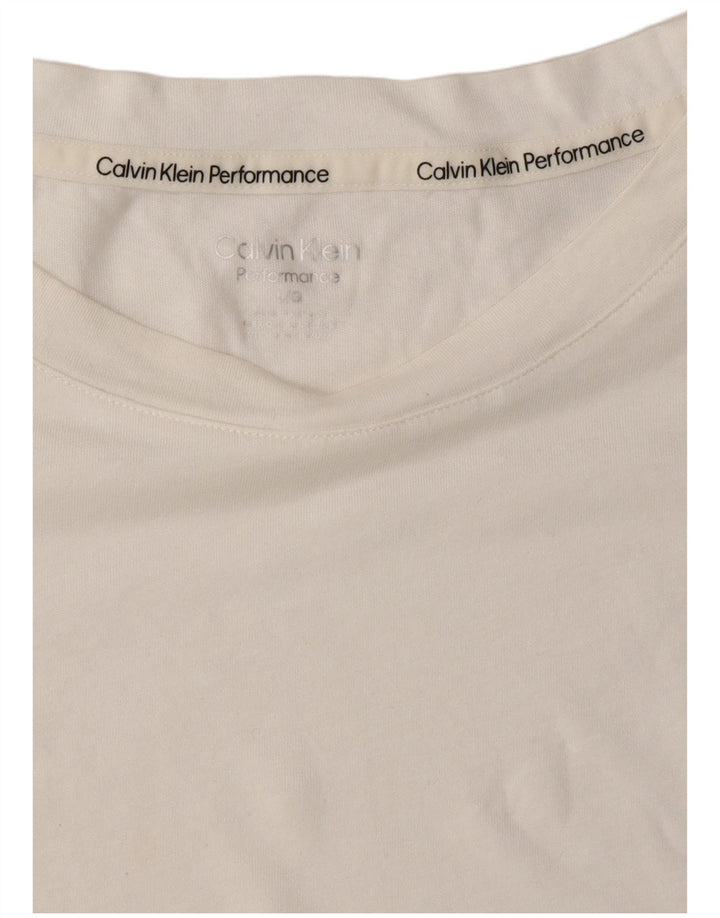 Camiseta feminina CALVIN KLEIN UK 16 grande branca