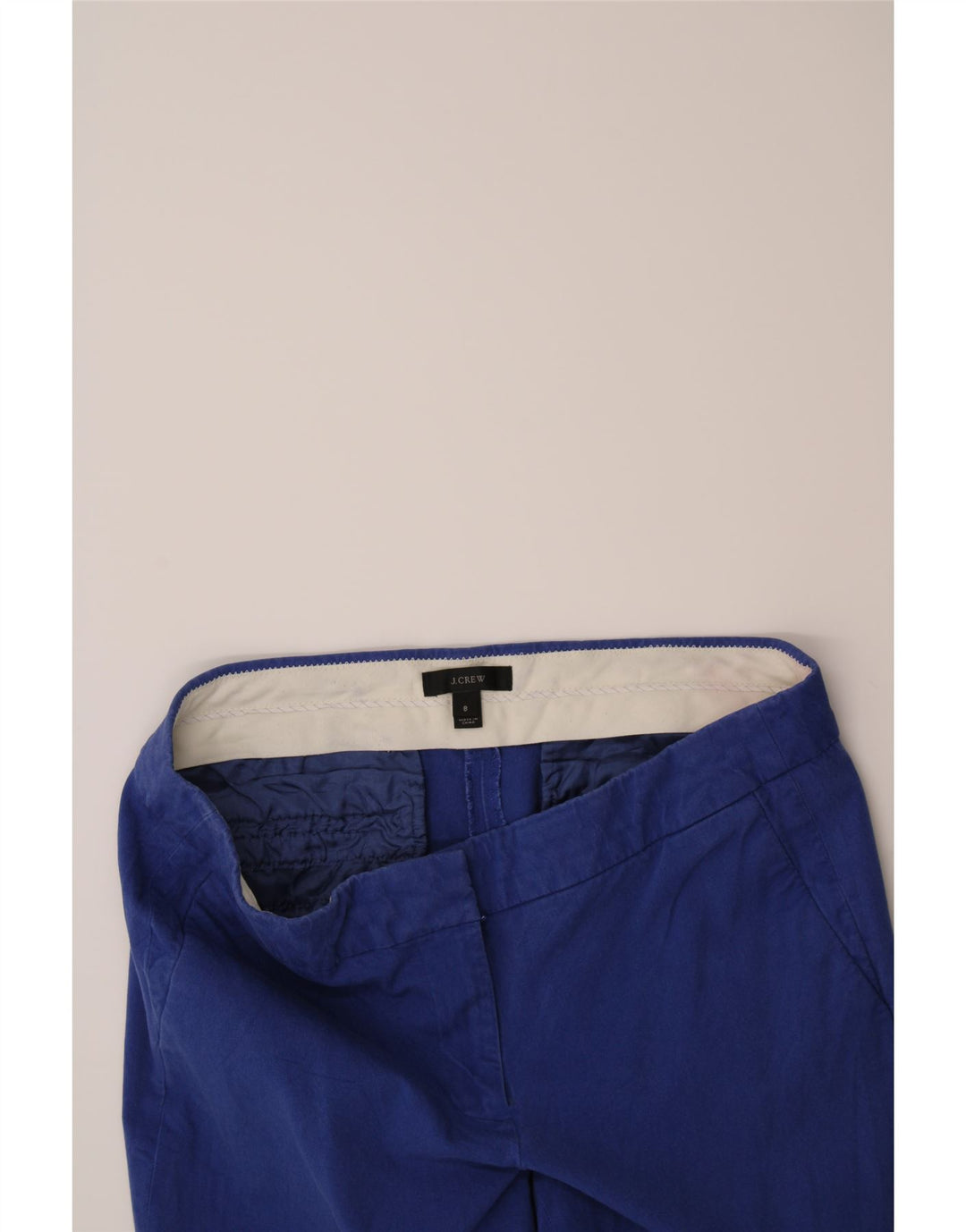 J. CREW Womens Straight Cropped Trousers US 8 Medium W32 L25 Blue Cotton Vintage J. Crew and Second-Hand J. Crew from Messina Hembry 