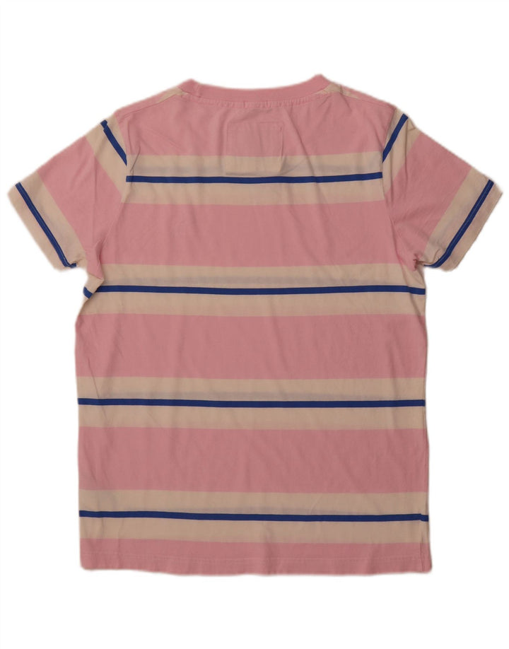 Camiseta masculina Muscle ABERCROMBIE & FITCH Top XL algodão listrado rosa