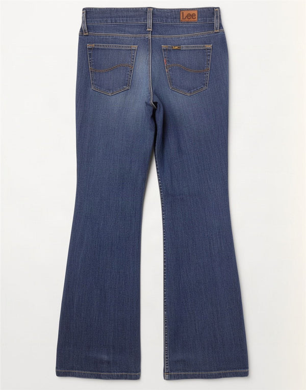 Lee Womens Coral Bootcut Jeans W27 L33 Azul Algodão