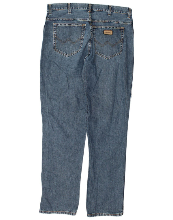 Wrangler Masculino Texas Straight Jeans W38 L36 Azul Algodão