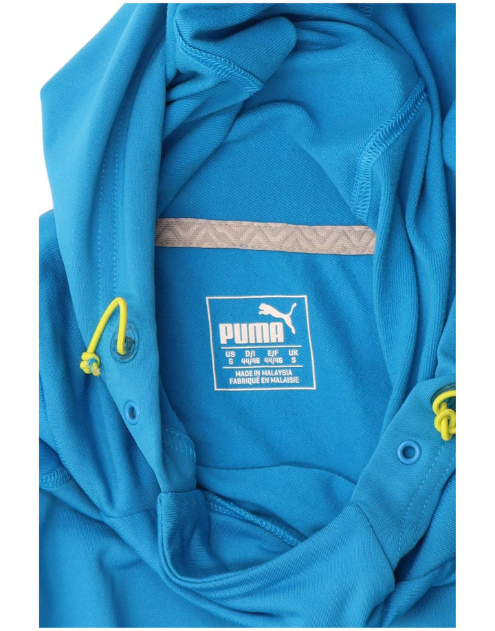 Puma Mens Hoodie Jumper Pequeno Azul Colorblock Poliéster