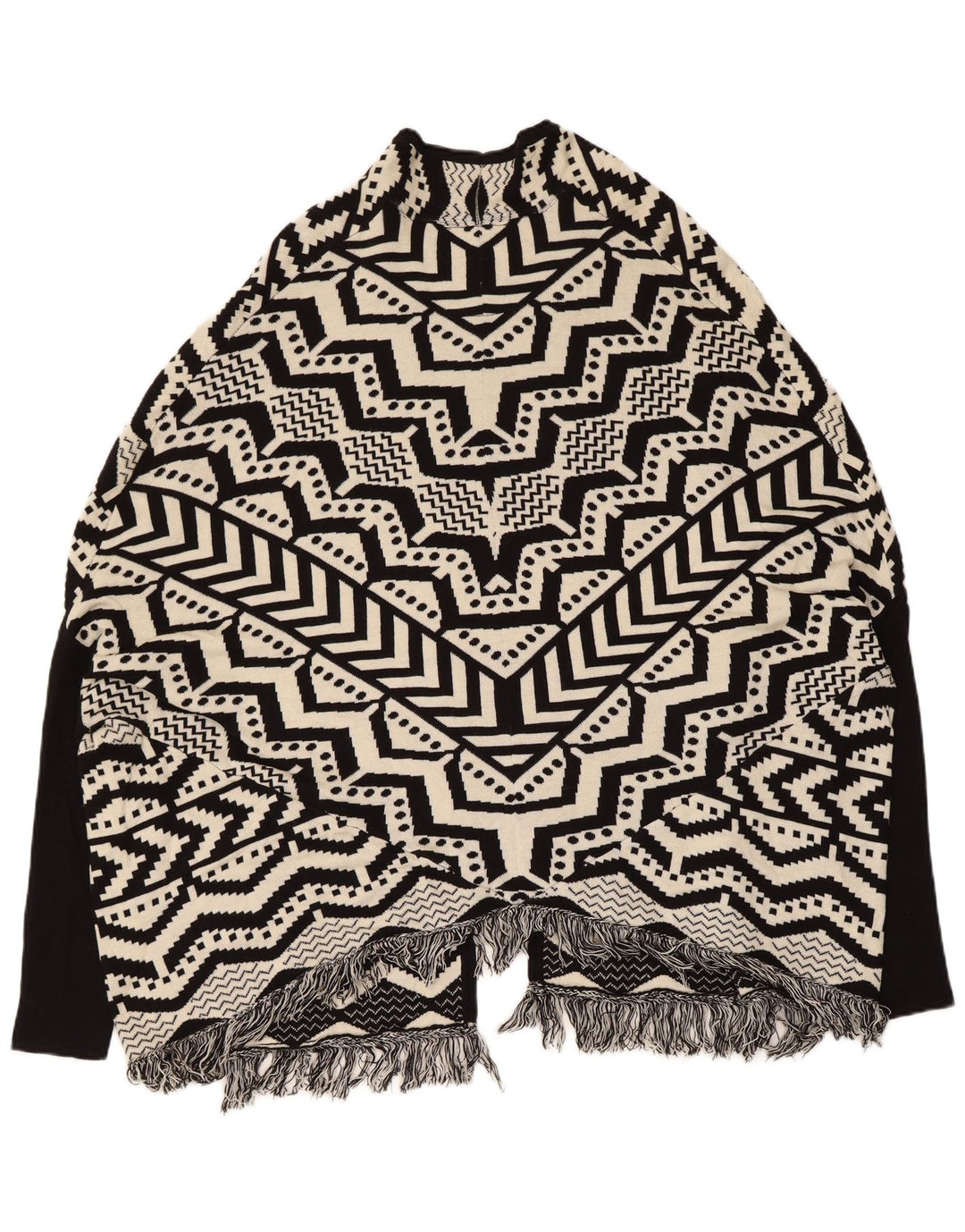 Suéter cardigã feminino Poncho grande RIP CURL Reino Unido 14 médio preto