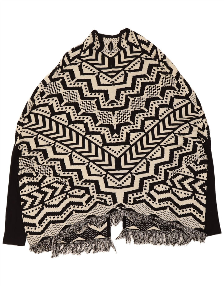 Suéter cardigã feminino Poncho grande RIP CURL Reino Unido 14 médio preto
