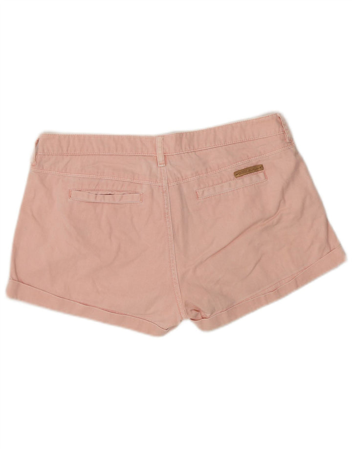 Shorts chino feminino de cintura baixa GUESS W28 médio rosa algodão