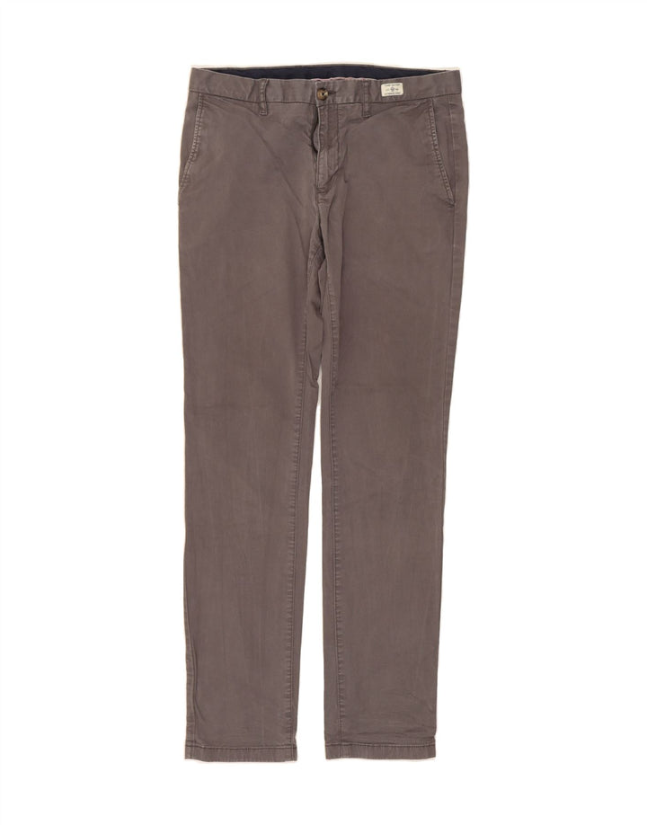 TOMMY HILFIGER Mens Slim Chino Trousers W33 L34 Grey Cotton Vintage Tommy Hilfiger and Second-Hand Tommy Hilfiger from Messina Hembry 