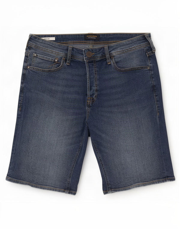 Shorts jeans masculino regular Jack & Jones médio W30 algodão azul