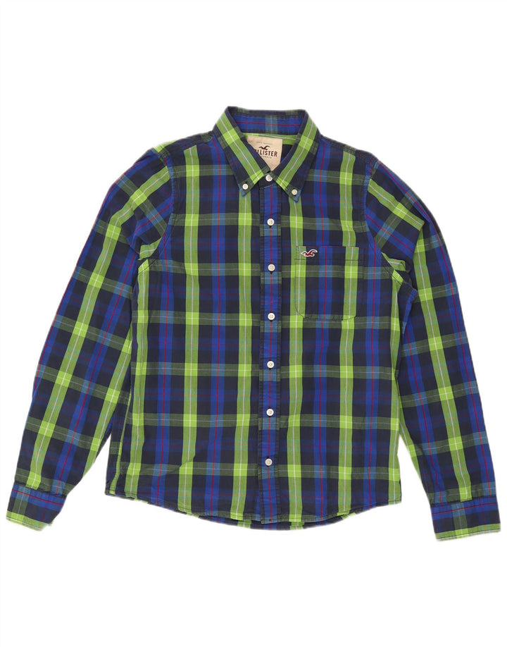 Camisa masculina Hollister XL xadrez azul