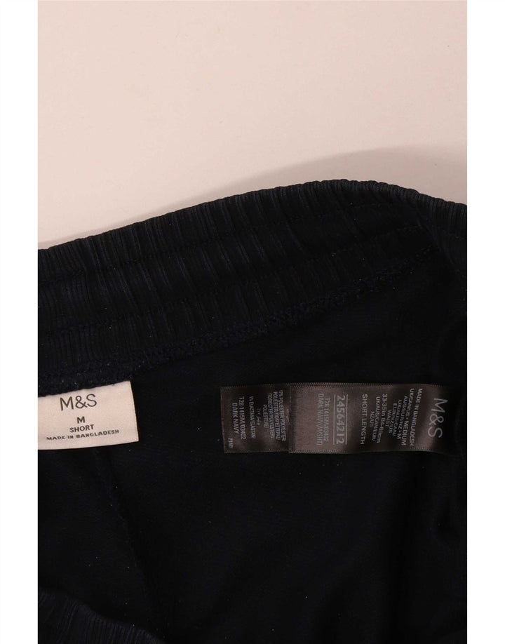 Calça de treino feminina Marks & Spencer Reino Unido 14 algodão azul marinho médio