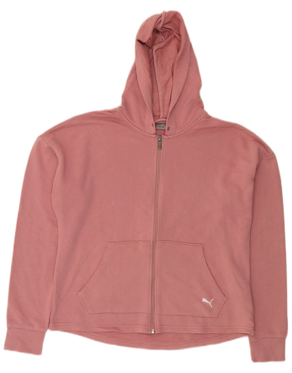 Suéter Puma feminino com capuz e zíper UK 18 XL algodão rosa