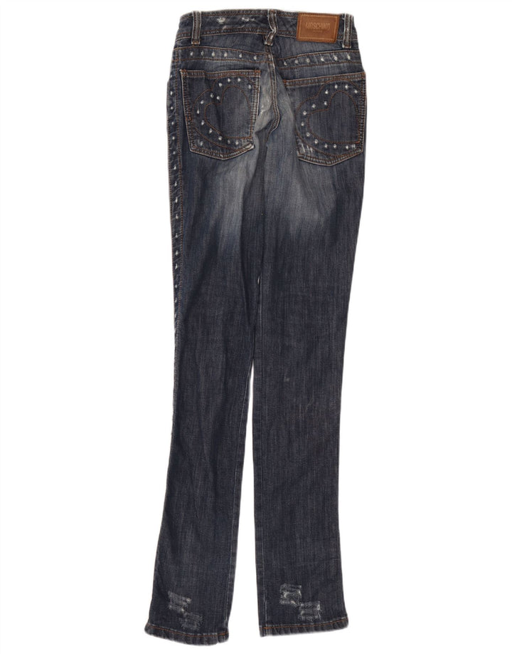 Calça jeans skinny feminina Moschino W27 L34 azul