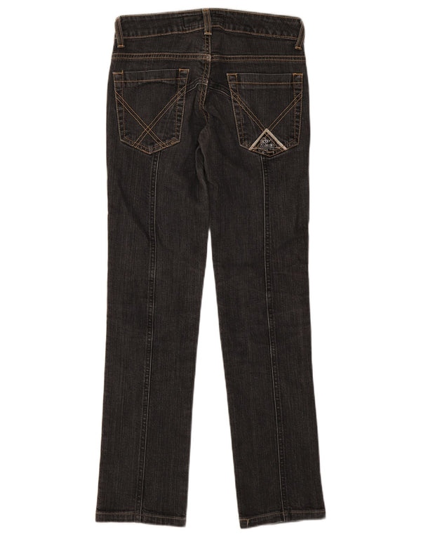 Calça jeans reta feminina Roy Rogers W24 L29 algodão azul marinho