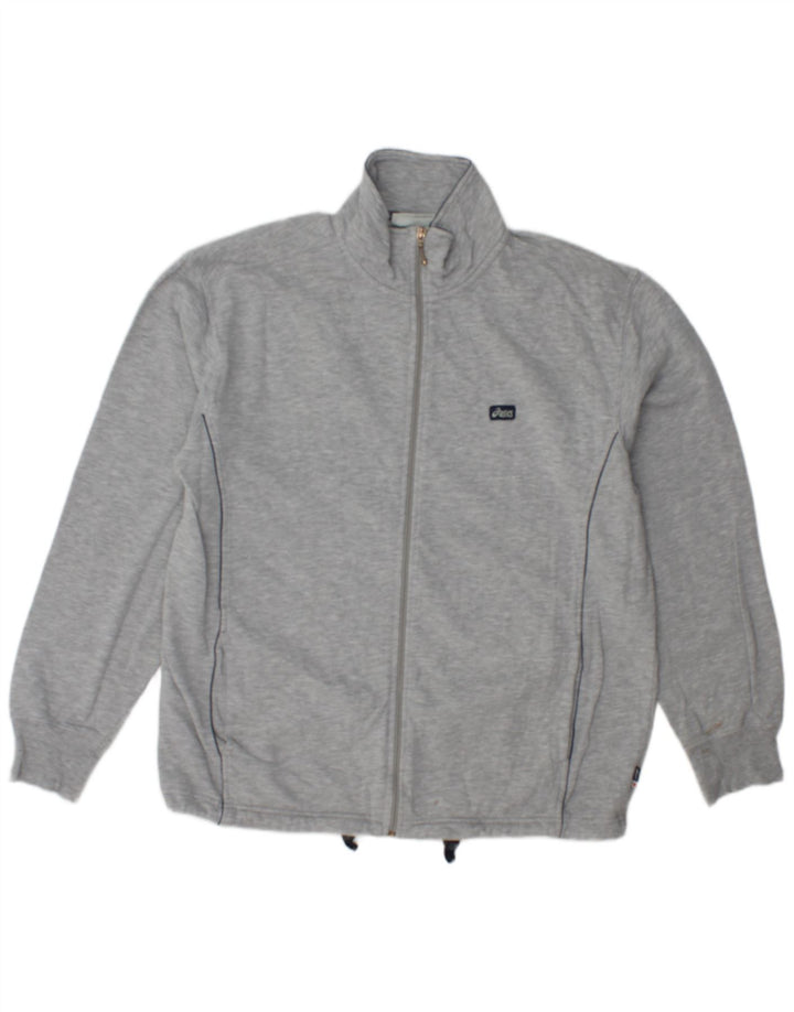 Jaqueta ASICS masculina de agasalho grande cinza manchado