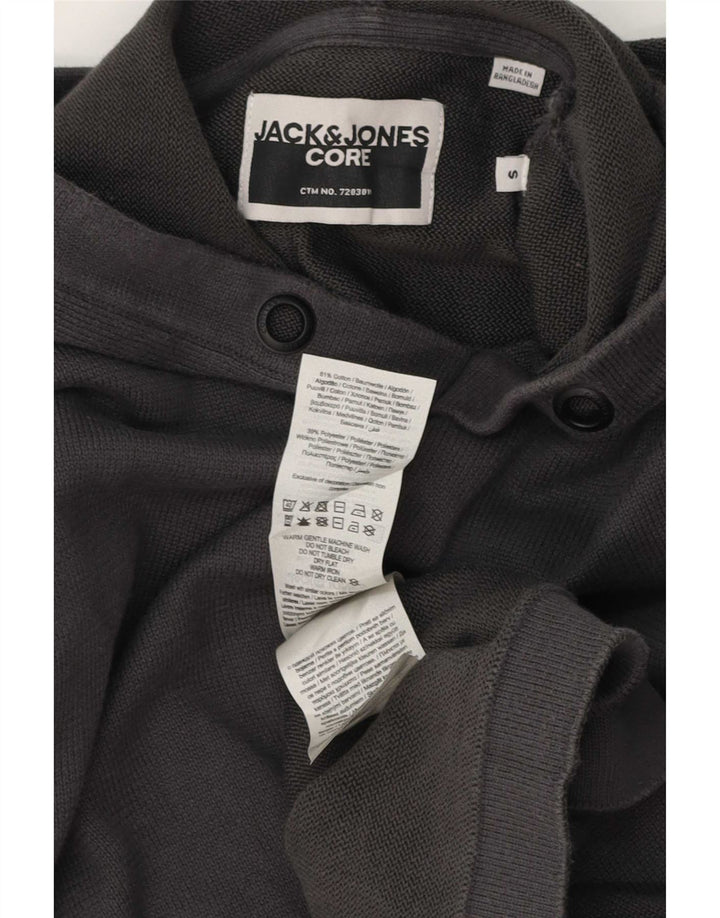 Jack & Jones moletom com capuz masculino pequeno algodão cinza