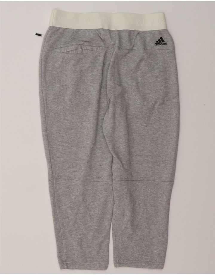 ADIDAS Womens Graphic Tracksuit Calças Joggers UK 8/10 Pequeno Cinza