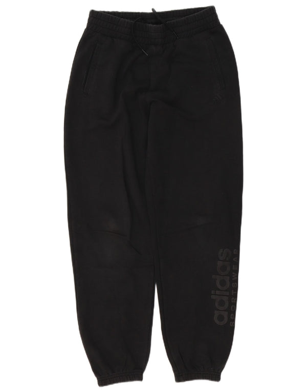 Adidas meninos calças de treino gráfico joggers 13-14 anos algodão preto