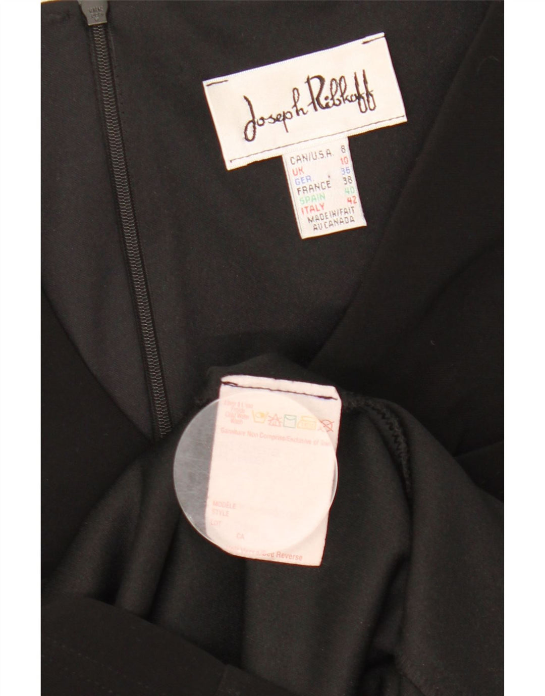 Vestido feminino Joseph Ribkoff em linha A Reino Unido 10 pequeno poliéster preto