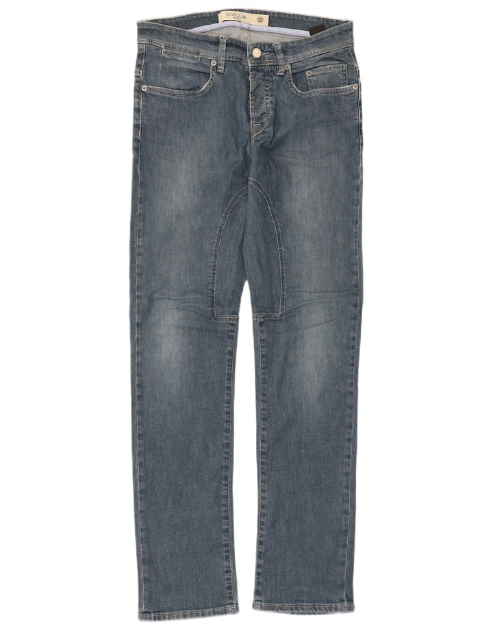 Calça jeans reta masculina SIVIGLIA W32 L32 algodão azul