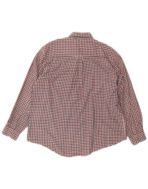 Camisa masculina de flanela VINTAGE 2XL algodão xadrez vermelho