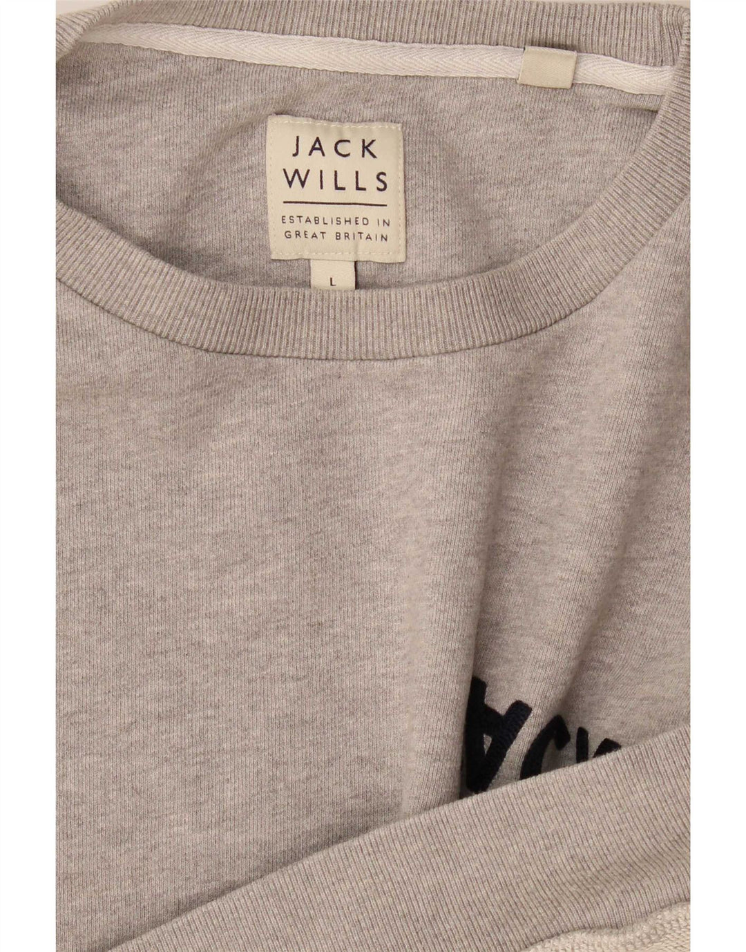 Suéter gráfico masculino Jack Wills grande cinza