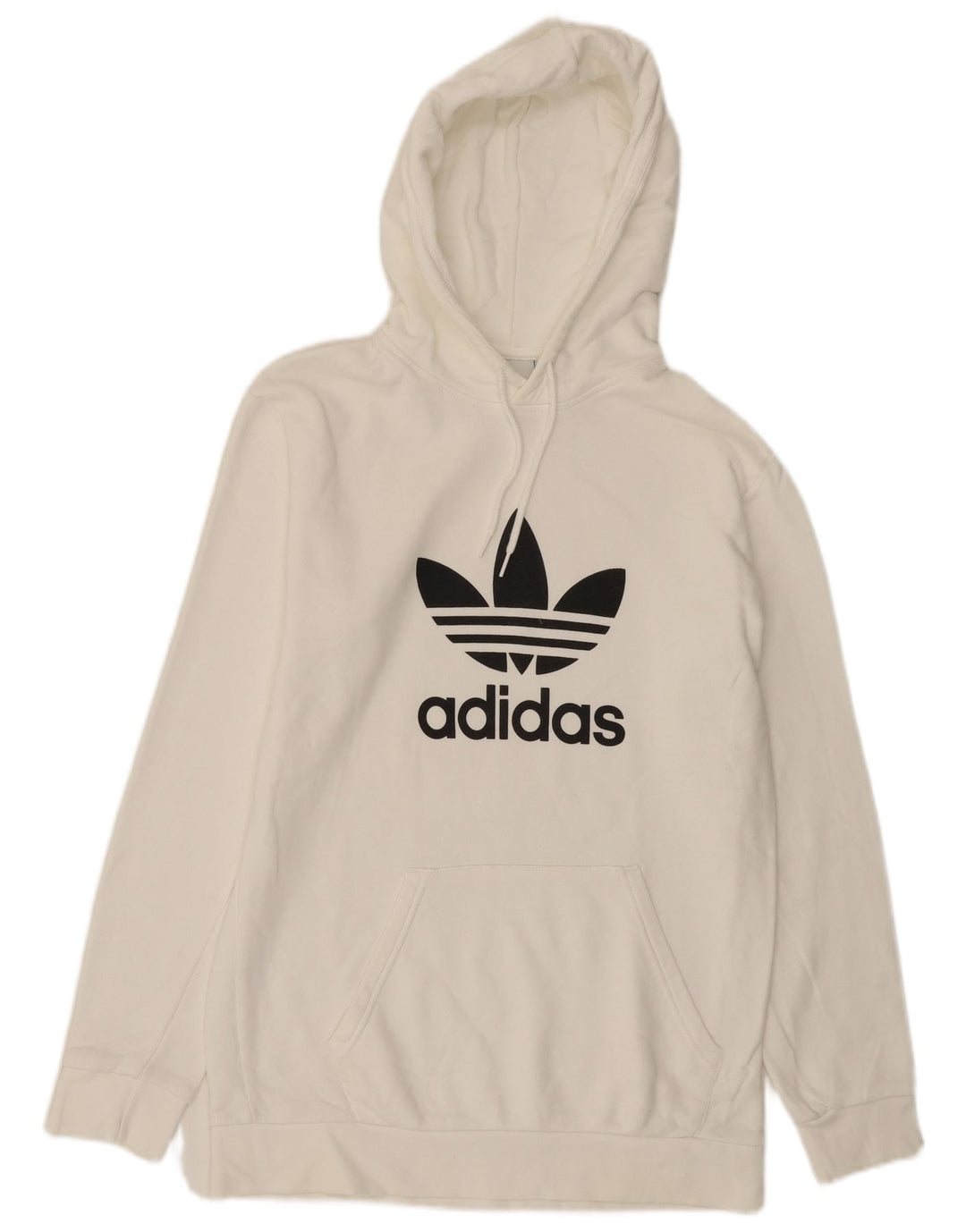 Adidas Mens Graphic Hoodie Jumper Pequeno Branco
