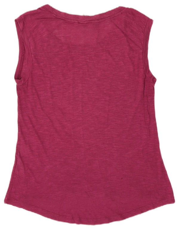 Camiseta feminina Mountain Warehouse Top UK 10 algodão manchado roxo pequeno