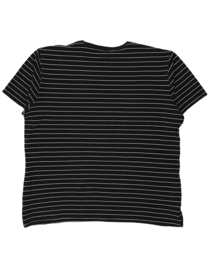 Camiseta masculina MASSIMO DUTTI XL preta listrada