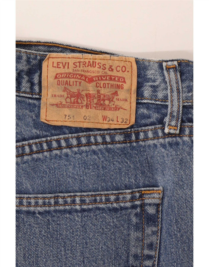 Jeans Levi's 751 Straight Masculino W34 L28 Azul