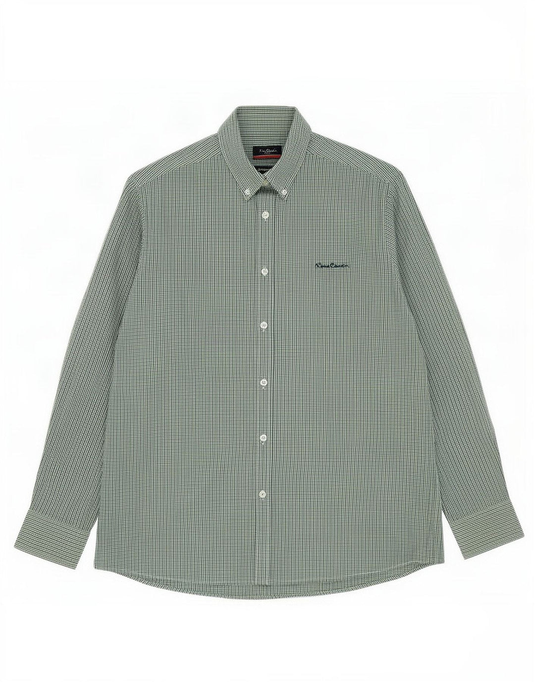 Camisa masculina Pierre Cardin Regular Fit XL poliéster verde guingão