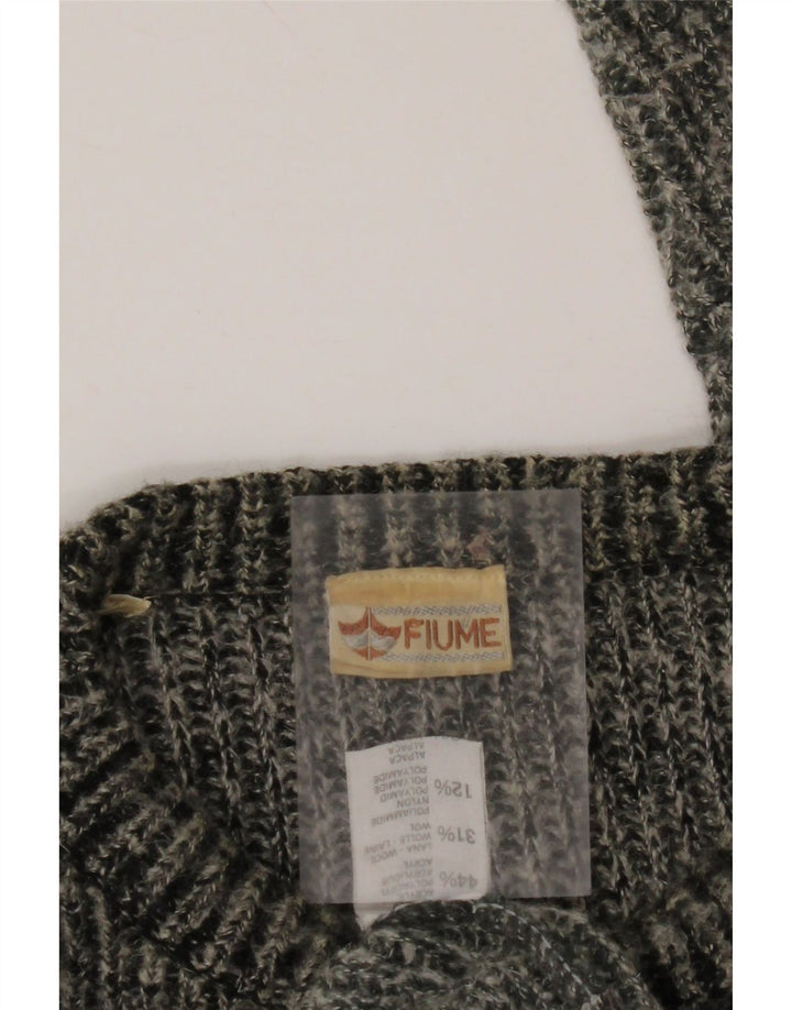 Suéter masculino FIUME com gola redonda 2XL cinza colorblock acrílico