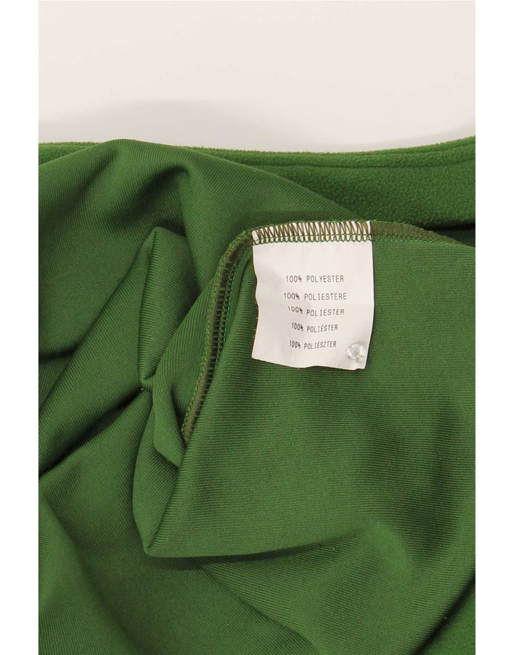 Campagnolo masculino com zíper e gola em lã XL poliéster verde