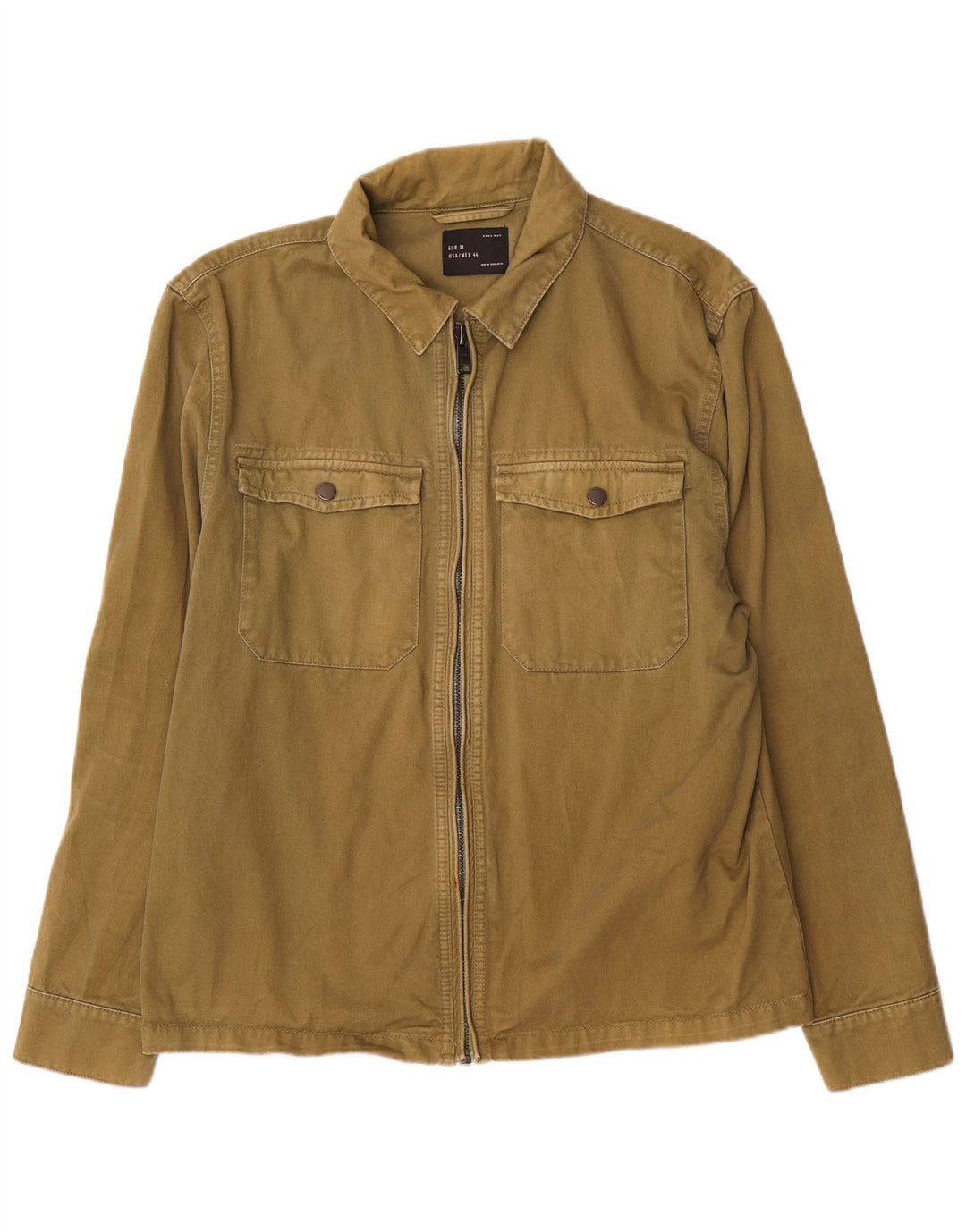 Jaqueta bomber masculina Zara UK 42 XL algodão verde